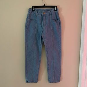 jeans w front leg stitching